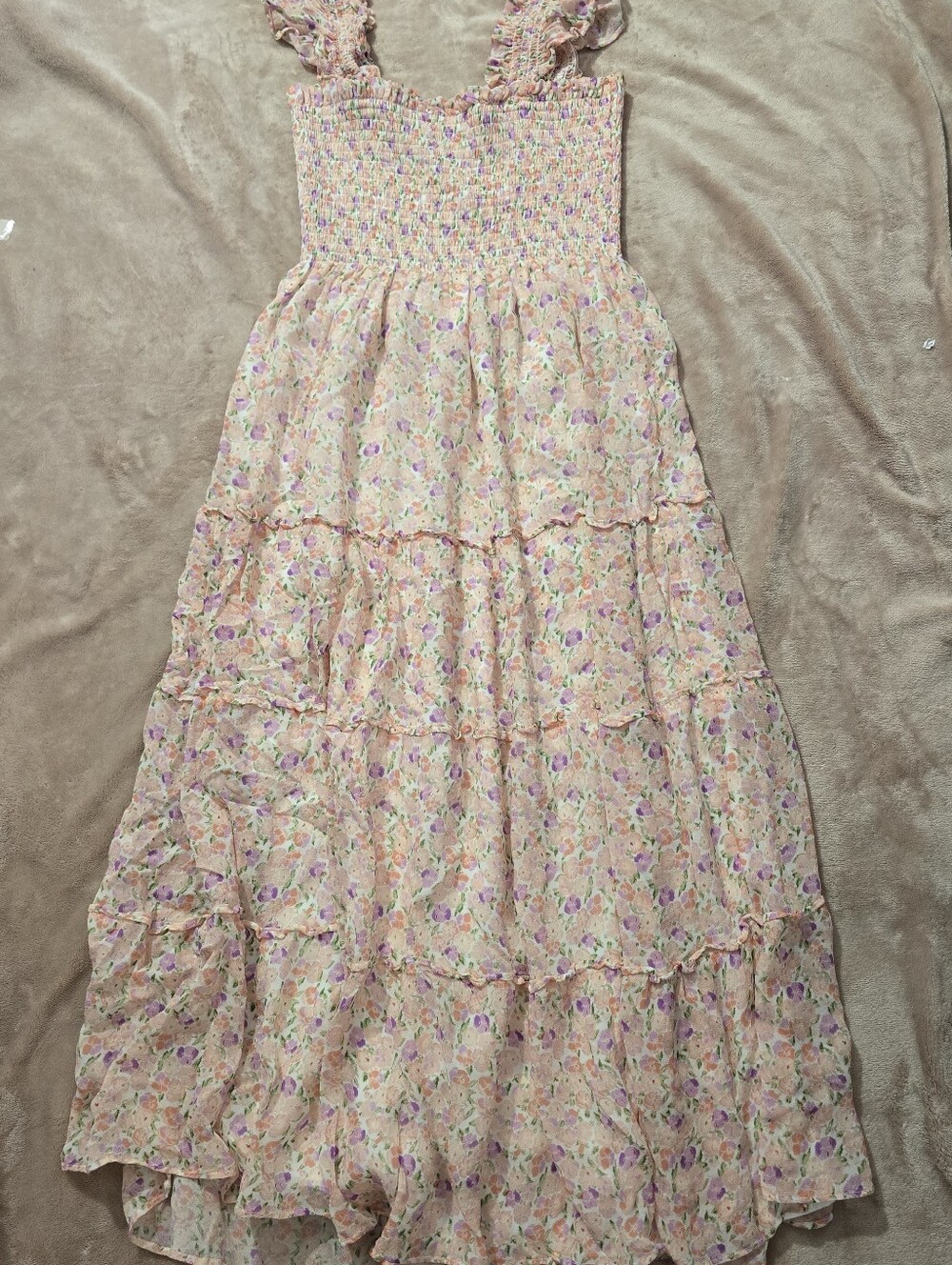 Hill House Ellie Nap Dress in Pansy Pink Floral Georgette Size XS - Picture 11 of 12